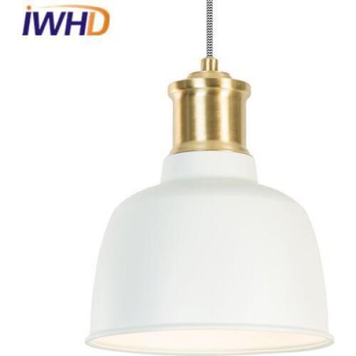 IWHD Iron Luminaire Suspendu Modren Led Pendant Lights Bedroom Living Room Kitchen Hanging Lamp Home Lighting Fixtures Lampara
