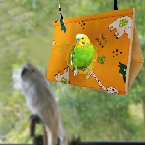 Winter Warm Bird Nest House Pet Bedroom Hanging Bird Hammock Shed Sleeping Bed Parrot Peony Golden Sun Bird Nest Hammock