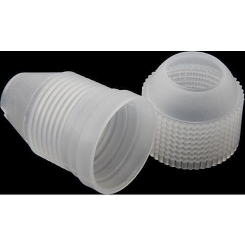 2pcs/set Fondant Cake Coupler Adaptor Icing Piping Nozzle Tip Bag Decor Sugarcraft Baking Accessories