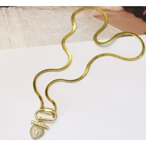 4Pcs necklace accessories snake chain fashion jewelry for women gold filled chain for women snake necklace mix size 9694