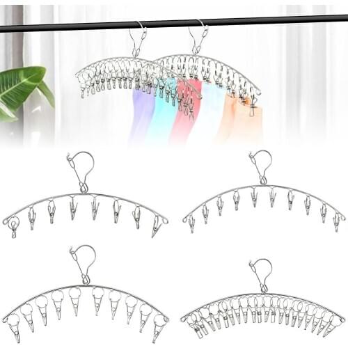 8/10/20 Pegs Portable Bathrooms Cloth Hanger Rack with clips Clothespin Clothes Hangers Socks Bras Towel Underwear drying Clips