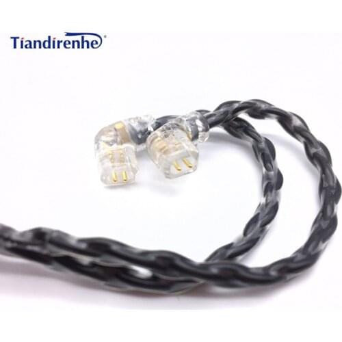 8 Strands Cable 0.78mm 2 Pin for QDC ZS10 PRQ ZSN ZSX AS16 AS06 Headset 2.5mm 3.5mm 4.4mm Custom Earphone Cable A10
