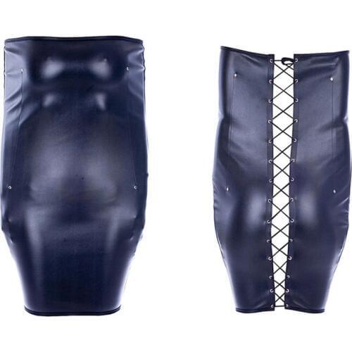 BD/SM PU Leather Arms Fixed Slave Bondage Restraints Erotic Sexy Straitjacke Skirt Fetish Halloween Cosplay Adult Sex Toys