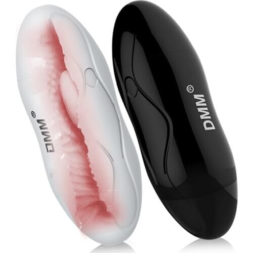 DMM Soft TPE Oral Vaginal Vibrator Portable Double Real Vagina Hole Pussy Male Masturbator Sex Masturbation Cup Sex Toys for Men