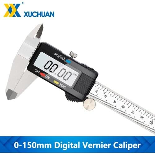 Caliper 6 Inch 0-150mm Digital Vernier Caliper LCD Electronic Gauge Stainless Steel Caliper Measuring Tool