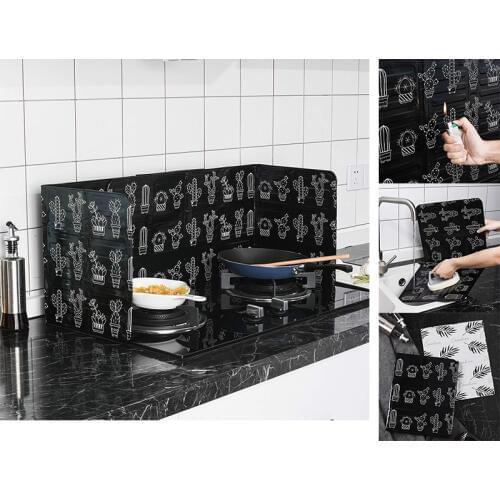 Gas stove aluminum foil oil shield insulation board kitchen cooking oil separator household stoves splash-proof oil baffle