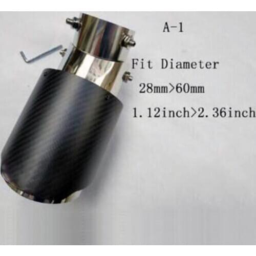 Muffler Car Auto Sport Stainless Exhaust Bent Bend Down Pipe Universal Adjustable Angle Carbon Fiber Exhaust Tip