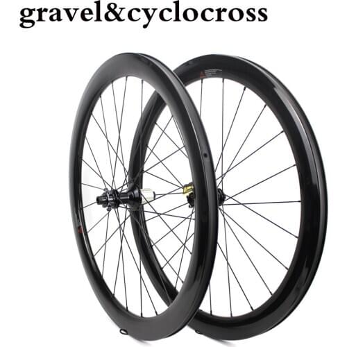HULKWHEELS 2021 New Cyclocross Wheel 700C Carbon Road Bike Rim With Taiwan Powerway Center Lock Hub CX32 Gravel Bike Wheelset