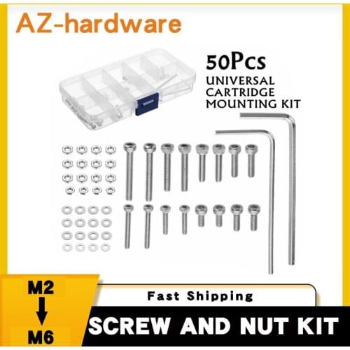 Screw nut bolt gasket Mixed suit 304 stainless steel M1M1.2M1.4M1.6M2M2.2M2.6M3M4M5M6M8M10M12 50 granule suit combination