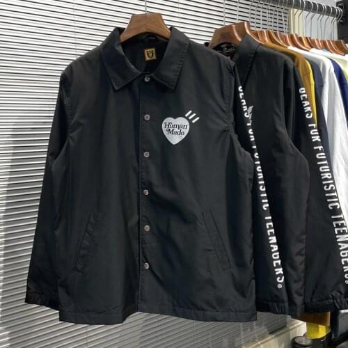 Human Made Jacket Men Clothing Women Clothes Japanese Streetwear Techwear Varsity Coats Bomber Mountain Parkas Black Windbreaker