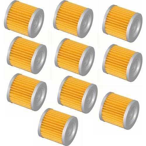 10pcs Motorcycle Oil Filter For Kawasaki ATV KFX400 KFX 400 Cat 400 Dual Sport XC Enduro Arctic DVX
