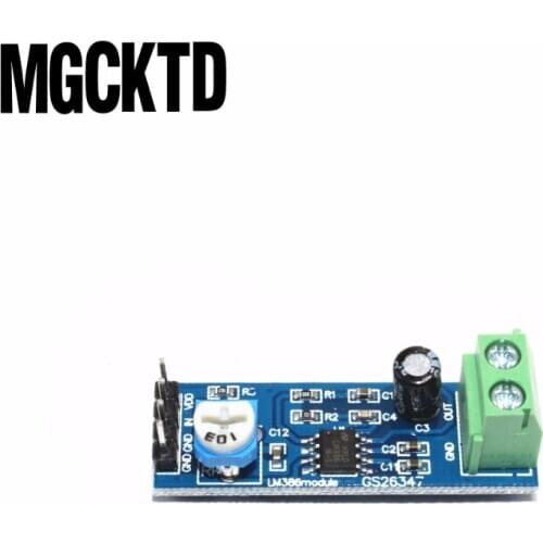 LM386 Audio Amplifier Module 200 Times 5V-12V Input 10K Adjustable Resistance