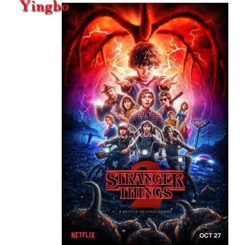 Diy 5d full drill square diamond painting Stranger Things Poster Season 3 diamond embroidery cross stitch mosaic rhinestones