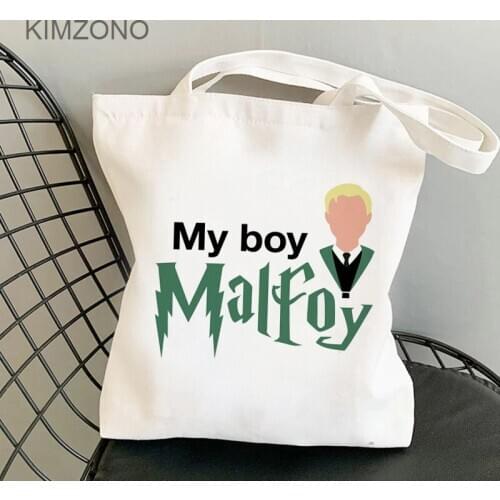 Draco Malfoy shopping bag bolsa bolsas de tela recycle bag reusable shopper handbag bag net foldable sac tissu