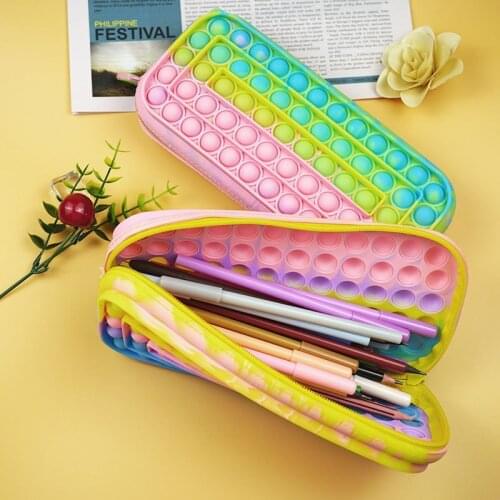 New Creative Silicone Rodent Killing Stationery Box Large Rectangular Student Storage Stationery Pencil Bag Stationery Box