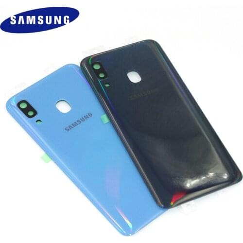 Original Samsung Galaxy A40 A 40 A405 A405F SM-A405 Battery Back Cover Door Rear Housing Replacement Case + Camera Glass Lens