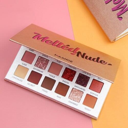 Eyeshadow Rose Gold Makeup Palette 18 Color Pressed Powder Pigmented Glitter Shimmer Matte Powder Eye Shadow