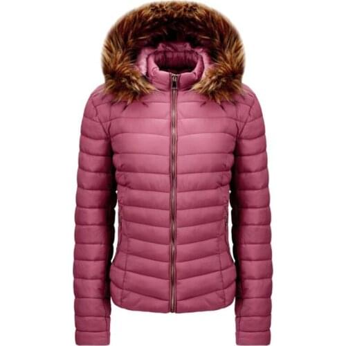 Winter Jacket Women Big Fur Collar Parkas Cotton Padded Warm Thicken Ladies Hooded Coat Detachable Hat Women Down Jacket Outwear