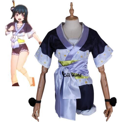 LoveLive!Sunshine!! Aqours Tsushima Yoshiko MY Dance TONIGHT MIRACLE WAVE Yukata Kimono Dress Uniform Outfit Cosplay Costumes