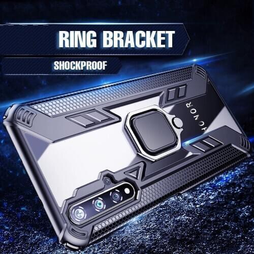 Shockproof Hybrid Armor Magnetic Ring Case For Huawei Honor 8A 8X 9X 20 30 Pro 10i 20i P Smart 2019 Soft Silicone Clear Cover