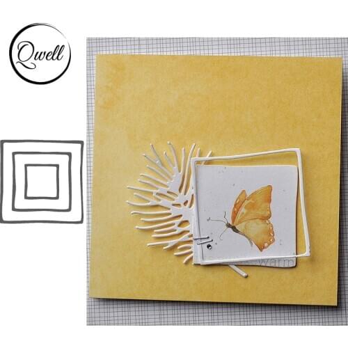 QWELL Square Frame Metal Cutting Dies for Scrapbooking and Card Making Paper Embossing Craft New 2019 die cuts