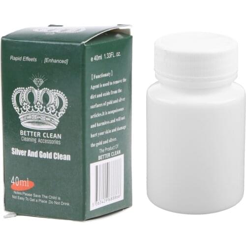 40ML Jewelry Cleaning Polishing Cloth Liquid Anti-Tarnish Silver Gold Cleaner