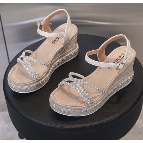 Women Sandals Summer Fashion Outdoor Wedge Sandals Open Toe Fish Head Fashion Platform High Heels Women Shoes Zapatos De Mujer