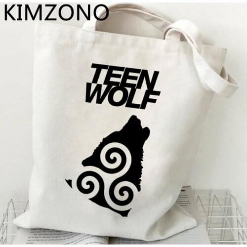 Teen Wolf shopping bag tote bolsa canvas eco handbag grocery bag sac cabas bolsas ecologicas foldable sac tissu