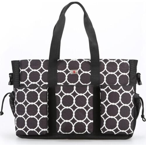 Waterproof Wetbag Polka-dot Baby Diaper Changing Bag Shoulder Stroller Bolso Maternidad Nappy Nursery Bags Set With Changing Pad