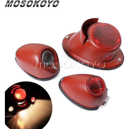 1 Set Motorcycle 12V Sidecar Fender Rear Lights Red Taillight For Zundapp BMW Replika Dnepr Ural KS KS750 M72 R75 R71 K750