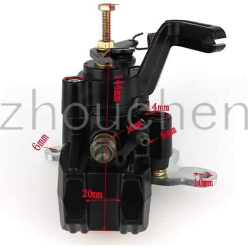 Rear brake caliper Liquid caliper lower pump with bracket for 50cc-250cc UTV ATV YAMAHA brake parts for ATV Yamaha karting