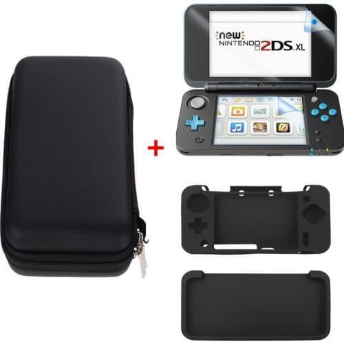 Protective Cases for Nintendo New 2DS XL/LL EVA Carrying Shell Bag for 2DSXL Console Accessories Screen Protectors Silicone Case