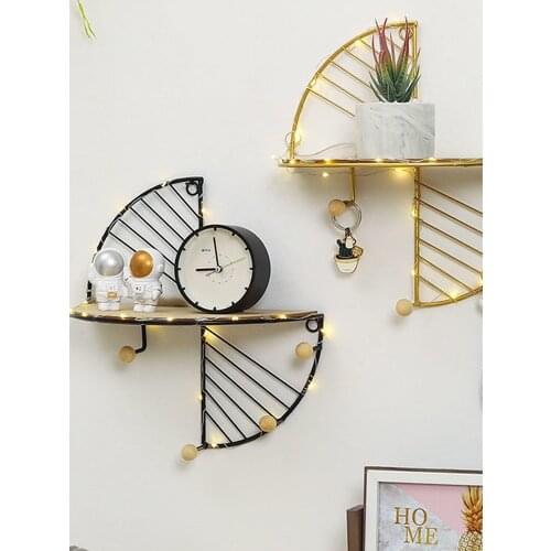 Iron Art Creative Storage Display Shelf Wall Hanging Storage Rack Living Room Decorative Receive A Frame Room Accessory JU0161