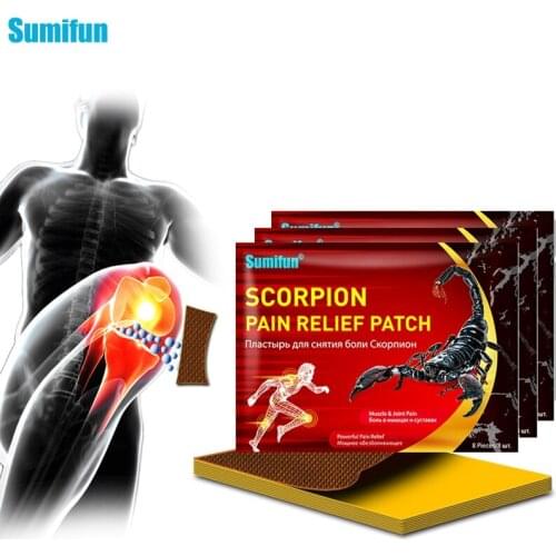Sumifun 24pcs Scorpion Joint Ache Pain Relief Patches Treatment Muscular Pain Stiff Shoulder Rheumatoid Arthritis Knee Paster