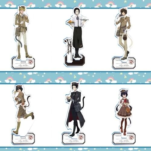 Anime Bungou Stray Dogs Postman Theme Dazai Osamu Nakahara Chuuya Nakajima Atushi Ryunosuke Acrylic Stand Model Tabletop Toy