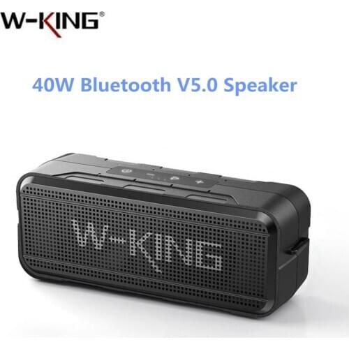 W-King S27 40W Bluetooth Speaker IPX6 Waterproof Wireless TF Card Portable Outdoor Subwoofer V5.0 TWS Bass 8000mAh Battery Power
