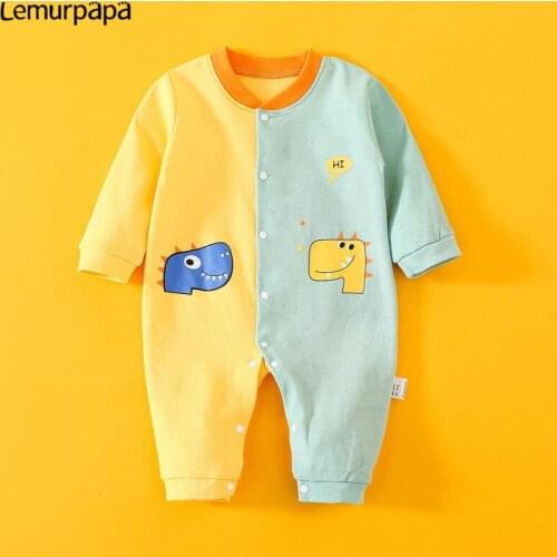 Cartoon Baby Clothes Romper Onesie Infant Boy Girls Rompers Spring One-Pieces Animal Lion Bear Cotton Soft Baby Costume Child