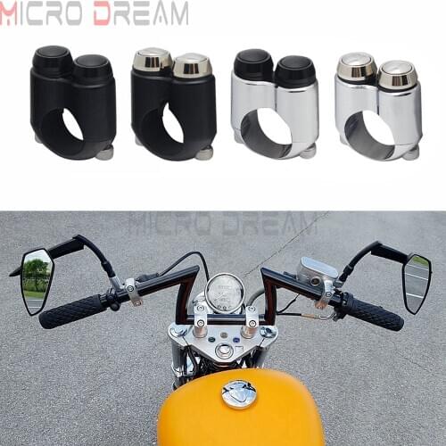 Custom Switch Gear Housing Dual Momentary Buttons for 1" or 7/8" Bars Cafe Racer Motorcycle Handle Grips Reset Button M-Switch