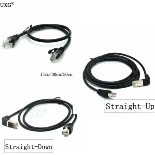 Ethernet Cable CAT5 RJ45 Network Patch Lead Cable Down Angled RJ 45 lan cable For PC PS4 Xbox Router 8P8C Cord 0.5m 1M 2M 3M 5M