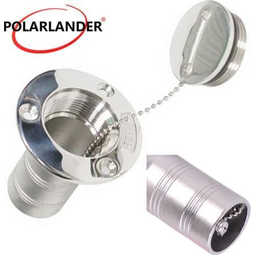Trucks Deck Gas Filler With Cap For Rowing Boat Marine Fuel Deck Filler 38mm Stainless Steel 316 With Key Silver 1.5 inch