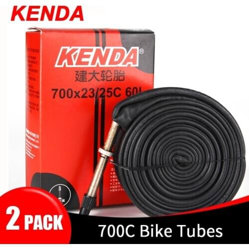 Kenda 2 Packs Bike Tube 700C Presta Schrader Valve Race Road Bicycle Tubes Cycling Inner Tubes Bicycle Tire Tyre 48/60/80 MM