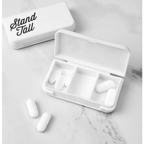 Pill Box Portable Pill Case 3 Slots Storage Holder Pocket Size Box Plastic Candy Splitter