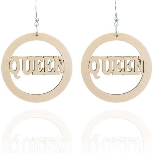 Exaggerated fashion laser engraving log color earrings ms national wind restoring ancient ways