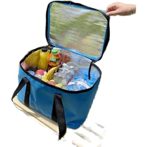 Heritage Square Summer Thermo Camping Picnic Ice Cube Tray Cold Holder Thermal Bag 36 Liter Frosted Products 24 Keeps Clock