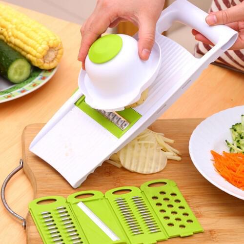 Multi Mandoline Vegetable Slicer & Grater Kitchen Set- Dicer Slicer Potato Carrot Dicer Salad Maker Assistant (5 blades)(207)