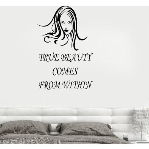 Wall Decals Linving Room Bedroom Vinyl Decal Quote Beauty Salon Woman Girl Room Spa Style Wall Stickers Adesivo De Parede LA030