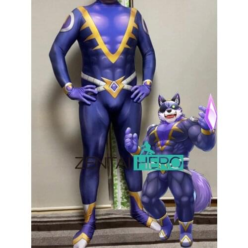 New Arrival 3D Print Live A Hero Cosplay Costume Shadow Wolf-man Strong Lycra Spandex Zentai Bodysuit