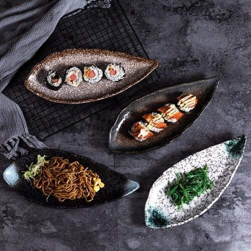 New Japanese-style ceramics Dinner Plates 12 inches Fish plate Fish-shaped grilled snacks dessert sushi plate western tableware