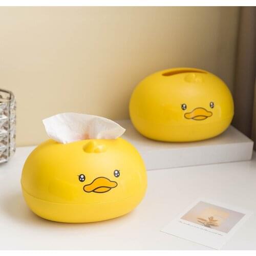 Cute Cartoon Animal Plastic Tissue Box Bedroom Living Room Car Creative Tissue Storage Box Modern Home Decoration Accessories
