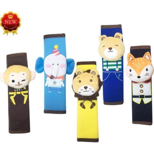 Kids Childrens Cute Cartoon Plush Car Seat Belt Shoulder Pads Auto Seat Belt Protecting Cover Safety Belt Car Auto Accessories